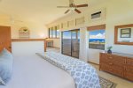 The master bedroom us fully enclosed and features the most stunning ocean, island and sunset views
